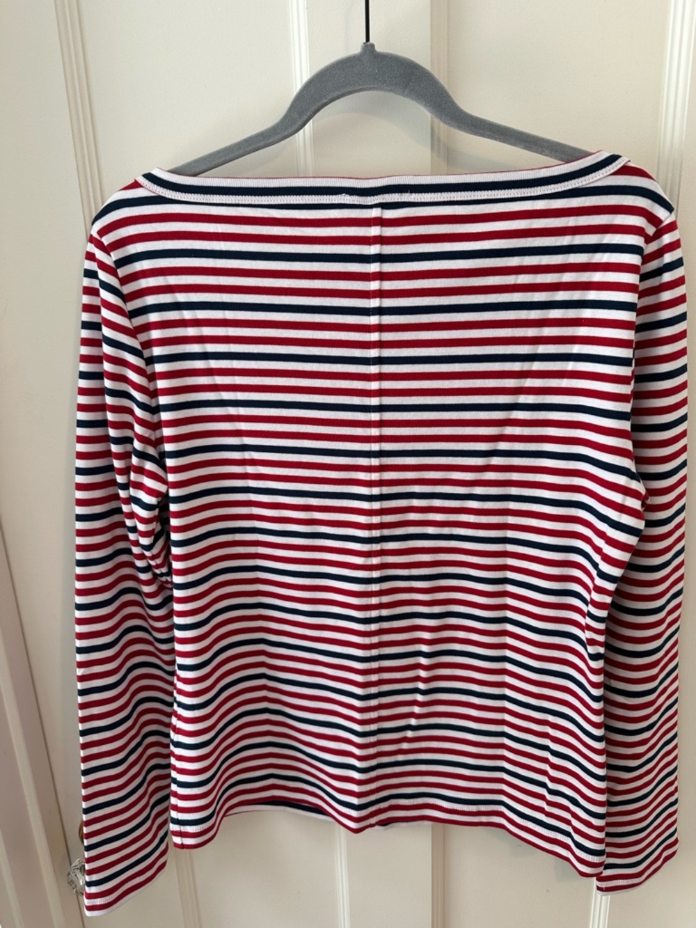 Madewell Red, Navy & White Striped Boatneck Top - Picture 2 of 4